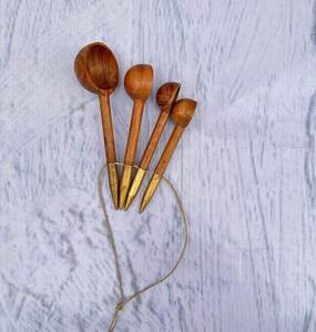 Juego de utensilios de cocina de madera natural de primera calidad con soporte, 6 piezas de herramientas de cocina de madera natural al mejor precio - Product Image 5