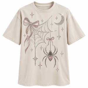 Camiseta Personalizada de Halloween con Cristales de Imitación, Diseño Gráfico Personalizado, Camiseta Brillante para Fiesta, Disfraz, Ropa Urbana para Hombre y Mujer - Product Image 2
