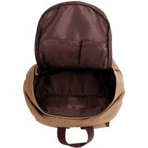 Classic Vintage Canvas <b>Backpack</b> Heavy Duty Travel Daypack with Leather Accents for College School Commute and Daily Use - Product Image 6