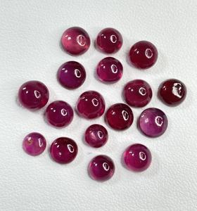 Rubí Natural 100% Cabujón Rojo Rosado 8-10mm Tratado Térmicamente de Alta Calidad, Gema Suelta para Joyería al Mejor Precio - Product Image 2