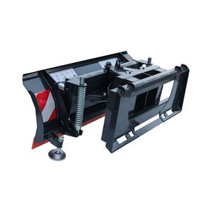 Lama spazzaneve/terna da 60 pollici per skid steer con angolazione di 30 gradi, bordo tagliente bullonato, pattini regolabili e attacco rapido universale - Product Image 5