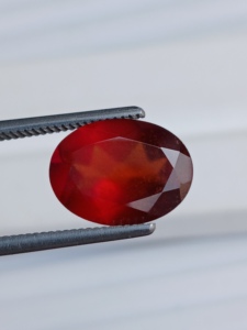 Pierre précieuse naturelle de grenat Hessonite facettée, taille mixte, coupe ovale, pour la fabrication de bijoux - Product Image 4