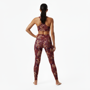 Conjunto de yoga transpirable de 2 piezas para mujer con leggings lisos, sujetador y pantalones acanalados para gimnasio, leggings deportivos acampanados, tallas grandes - Product Image 4