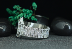 Luxury Iced Out <b>Square</b> <b>Men</b>’s Quartz <b>Watch</b> | Stainless Steel Hip Hop Diamond Bust Down Wristwatch Wholesale - Product Image 3