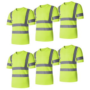 T-shirt de sécurité à manches courtes, look élégant, logo personnalisé, très vendu sur le marché, haute visibilité, bande réfléchissante, t-shirt de sécurité - Product Image 1