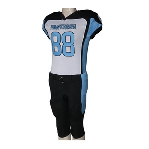 Ensemble d'uniformes de football américain personnalisés, prix d'usine OEM, 100% polyester, anti-UV, manches courtes, vente en gros - Product Image 2