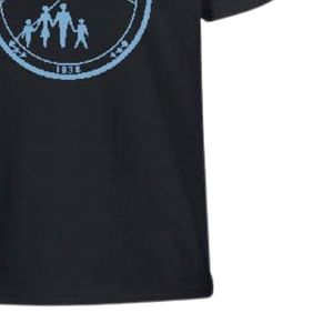 เสื้อยืดคอกลมแขนสั้นสีดำสำหรับวัยรุ่นพร้อมดีไซน์กราฟิกสีน้ำเงินสำหรับโรงเรียน เสื้อผ้าสตรีทแวร์ที่สวมใส่สบายทุกวัน - Product Image 6
