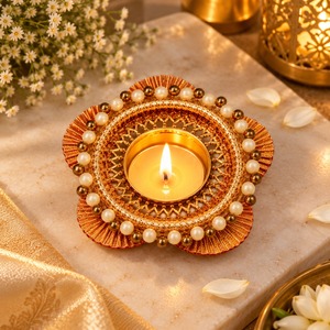 New arrival Brass <b>Tea</b> <b>Light</b> <b>Holder</b> Floral Gota Decorative <b>Tea</b> <b>Light</b> Base Set Home Wedding Christmas Table Decor House Warming - Product Image 2