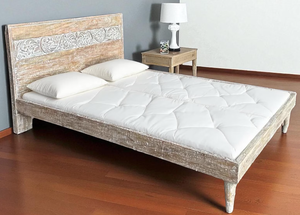 Lit Queen en Bois de Mangue Massif Turnbull, Fonctionnalité Réglable, Style Européen, Teck, Chêne, Acajou, Meubles de Chambre à Coucher pour Usage Domestique - Product Image 4