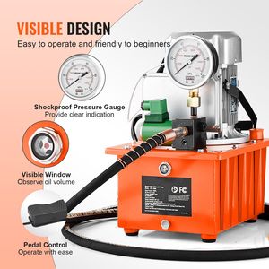 Pompa Idraulica Elettrica 750W 110V con Valvola Solenoide a Singola Azione, Capacità 10000 PSI, 488 In3/8L - Categoria Prodotti Pompe Idrauliche - Product Image 5