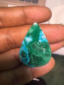 Lote de cabujones de piedra natural de crisocola y malaquita - Gemas al por mayor, lote de gemas a granel y joyería - Product Image 3