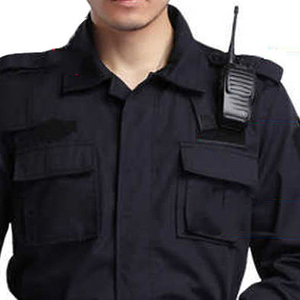 Unisex <b>Navy</b> <b>Blue</b> Breathable Polyester <b>Security</b> <b>Uniform</b> <b>Shirt</b> with Pockets and Radio Holder for Adults - Product Image 5