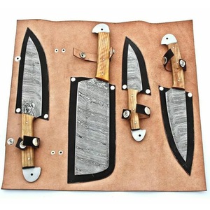 Juego de cuchillos de chef profesionales de acero de Damasco, cuchillos de cocina con filo serrado, juego de cuchillos para diestros - Product Image 4