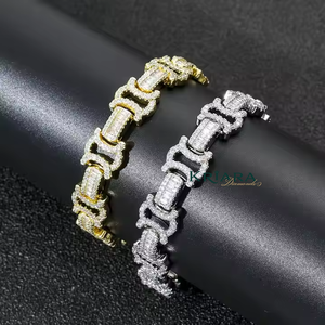 กำไลข้อมือเงินแท้ S925 ชุบทอง 18K ประดับเพชรเลี้ยงในห้องปฏิบัติการ ทรงกลม หรูหรา สำหรับทุกเพศ ใส่ได้ทุกวัน - Product Image 1