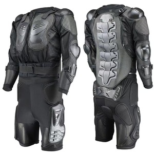 Traje de Motociclismo de Cuero Unisex de Manga Larga, Negro, Transpirable, con Paneles Reflectantes, Equipo de Protección para Todas las Estaciones - Product Image 1