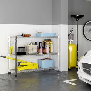 Scaffalatura in Acciaio a 6 Ripiani Certificata NSF con Ruote, Smontabile e Facile da Montare, Scaffali per Garage - Product Image 3