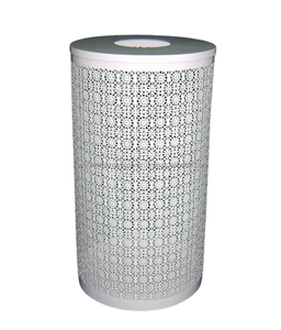 Cesto de Almacenamiento Extra Grande de Hierro Perforado con Efecto de Encaje Blanco, Decorativo para Baño, con Tapa de Diseño Filigranado de Alta Densidad, Duradero - Product Image 1