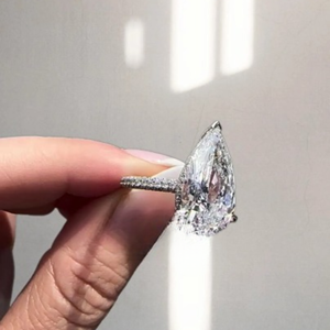Anillo de Compromiso de Lujo con Diamante Cultivado en Laboratorio con Corte de Pera para Mujer, Certificado IGI, Oro de 14K, Joyería Nupcial, Regalo - Product Image 2
