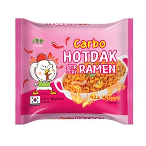 [YNK INTERNATIONAL KOREA] Nouilles coréennes instantanées Hotdak Carbo, croustillantes, épicées et crémeuses, pour la préparation de ramen, fournitures d'épicerie - Product Image 1