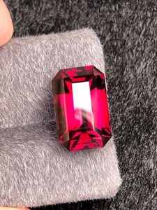 Natural <b>Red</b> Rhodolite Garnet Emerald Cut Loose Gemstone For Fine Jewelry Making Luxury Collector Gem - Product Image 3