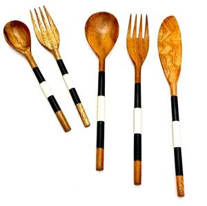 Juego de 2 piezas de madera de alta calidad para servir ensaladas, conjunto de cubiertos de madera, fabricante y distribuidor, nuevo diseño - Product Image 5