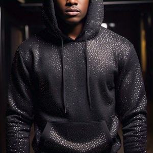 Sweats à capuche personnalisés pour hommes Streetwear Oversized Drop Shoulder 500G Plain Embroidery Rhinestone Full Zip up Acid Wash hoodies pour hommes - Product Image 2