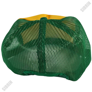 SIBRIN Custom 5 Panel Trucker Cap Yellow Green Mesh <b>Flat</b> Brim <b>Hat</b> Motorsport Skateboarding Outdoor Streetwear Casual Sports - Product Image 3