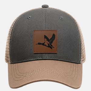 หมวกแก๊ปทรง Trucker 6 แผง ตกแต่งด้วยแผ่นหนัง 100% ผ้าฝ้าย ปรับขนาดได้ด้วย Snap Back เหมาะสำหรับทุกเพศทุกวัย ใช้เป็นอุปกรณ์เสริมสำหรับกิจกรรมกลางแจ้ง - Product Image 2