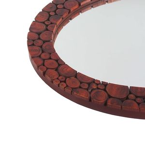 Handcrafted Oval Wooden Slice Wall <b>Mirror</b> Rustic Decorative Natural Wood <b>Frame</b> <b>Mirror</b> - Product Image 6