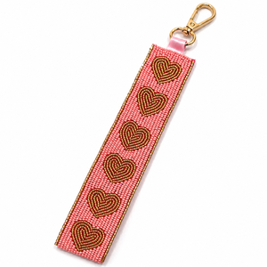Sstringz Handmade Beaded Heart Keychain Premium Colorful Acrylic Bead <b>Key</b> <b>Ring</b> Cute Bag Charm Fashion Accessory Custom Gift for - Product Image 5