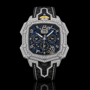 High Quality Fully Customized Quartz 20mm Iced Out Diamond Lab Grown Business Hip Hop <b>Watch</b> for Men Gift - Product Image 4