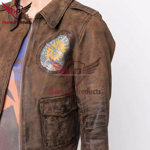 Blouson bombardier en cuir pour femmes personnalisé de qualité supérieure nouveau Style tissu tricoté doublure en laine quantité minimale de commande bas motards coureurs poche hiver - Product Image 5