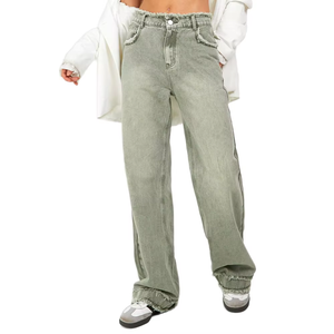 OEM Starlit Apparels - Jeans de Mezclilla para Hombre, Ligeros, 100% Algodón, 14 oz, Lavado a la Piedra, con Dobladillo Desgarrado, Estilo Japonés, Corte Holgado - Product Image 1