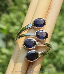Iolite <b>Quartz</b> Stacking <b>Ring</b> 925 Sterling Silver Fashionable <b>Ring</b> Jewelry Handmade Boho Statement <b>Ring</b> - Product Image 1