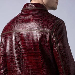 Chaqueta de Invierno Unisex de Primera Calidad, Elegante, con Relieve, 100% Cuero Genuino, Cierre de Cremallera, Transpirable, con Cuello Alto, Nueva Colección - Product Image 6