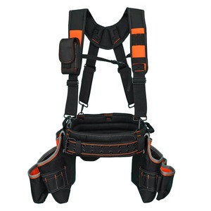Black Orange <b>Tool</b> <b>Belt</b> With Pockets And Adjustable Straps For Workwear 2026 - Product Image 1