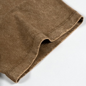 เสื้อยืดคอกลมแขนสั้นทรงหลวมสไตล์เรโทร น้ำหนัก 220 กรัม ผ้าฟอกสี ลุคเท่ๆ ไหล่ขาดๆ ลายพิมพ์ดิจิทัลสุดเทรนดี้สำหรับผู้ชาย - Product Image 4