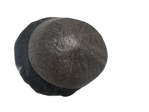 Bangladesh Taz Hair 100% Densité Remy Grade Perruque de toupet pour hommes avec base de peau Styles indiens crépus droits et vagues profondes - Product Image 5