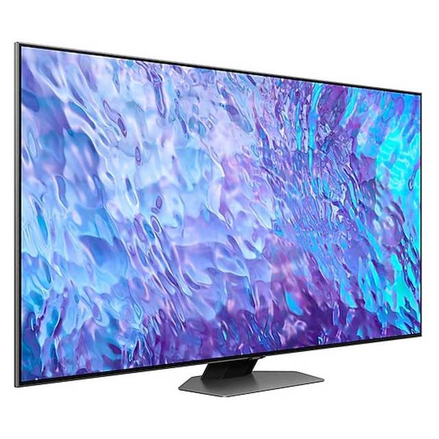 55-Inch QLED Smart LED TV 4K HDR with 120Hz Refresh Rate Wi-Fi for USB Interface Black Cabinet