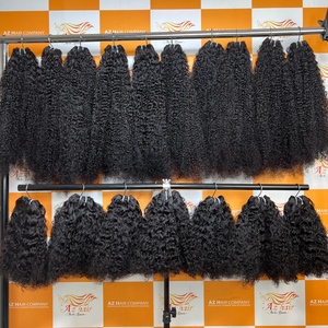 Extensiones de cabello humano virgen sin procesar 100%, paquete de rizos birmanos, tejido rizado ondulado negro Natural, calidad 12A - Product Image 2