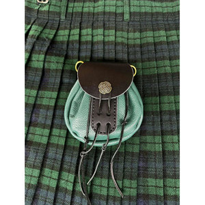 Genuine Leather Sporran Pouch Celtic <b>Pirate</b> Renaissance Bag Medieval Fashion Accessory for Kilt Suits - Product Image 2