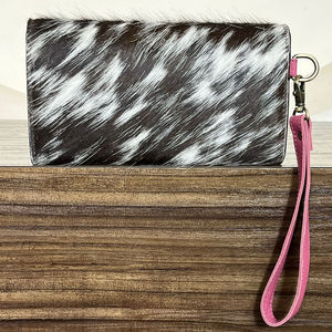 New Personalized Handmade Designer Hand Tooled Leather Carving Wallet Vintage Genuine Cowhide Leather Women <b>Purse</b> With Wristlet - Product Image 5