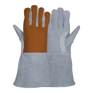 RAHEEM IMPEX RI-WG-0001 Heavy Duty Leather TIG Welding <b>Gloves</b> Cotton Liner Molten Metal Protection Industrial Safety Spark Heat - Product Image 2