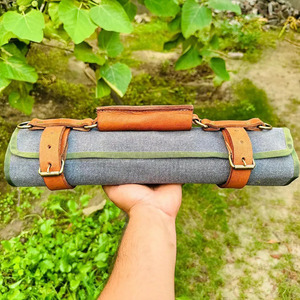 Wholesale genuine leather <b>tool</b> <b>roll</b> organizer bags custom logo supplier OEM premium portable storage export in wholesale price - Product Image 4