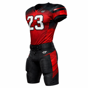 Wholesale Men’s Red Black Jersey & Pants Breathable Polyester Training Team Wear with <b>Padding</b> Option - Product Image 5