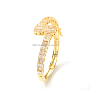 Customized Lab Grown Diamond Bracelet 14K Yellow Gold Rhodium Plated IGI Certified Diamond Wholesale Hip Hop Fine Jewelry - Product Image 5