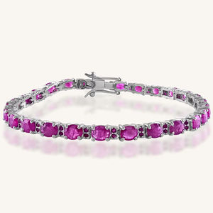 Pulsera de Rubí en Plata de Ley 92.5 KLSB-20130 - Product Image 1