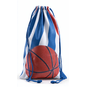 Sac de sport à cordon avec poche, 100 % polyester et nylon, sac à dos à cordon pour le basketball - Product Image 5