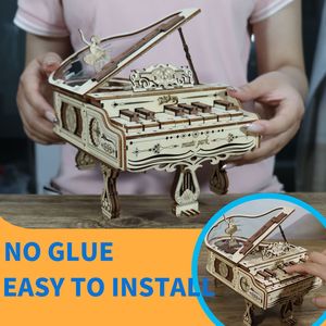 Rompecabezas 3D de Madera Hecho a Mano, Modelo de Piano, Kit de Construcción de Manualidades para Regalos de Días Festivos, Cumpleaños y Navidad - Product Image 4