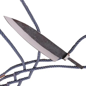 Cuchillo de Hoja Lisa Personalizado Hecho a Mano por Jexmoo con Hoja de Acero al Carbono y Funda de Cuero - Regalo para Chef - Product Image 1